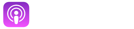 Apple Podcasts logo white